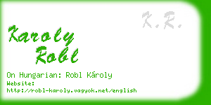 karoly robl business card